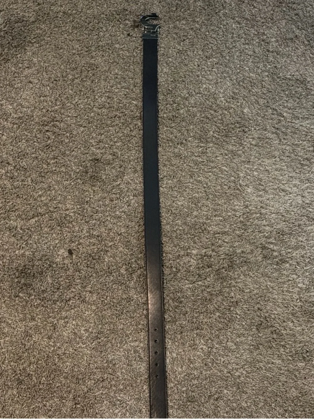 True Religion Black Leather Belt with Silver Buckle